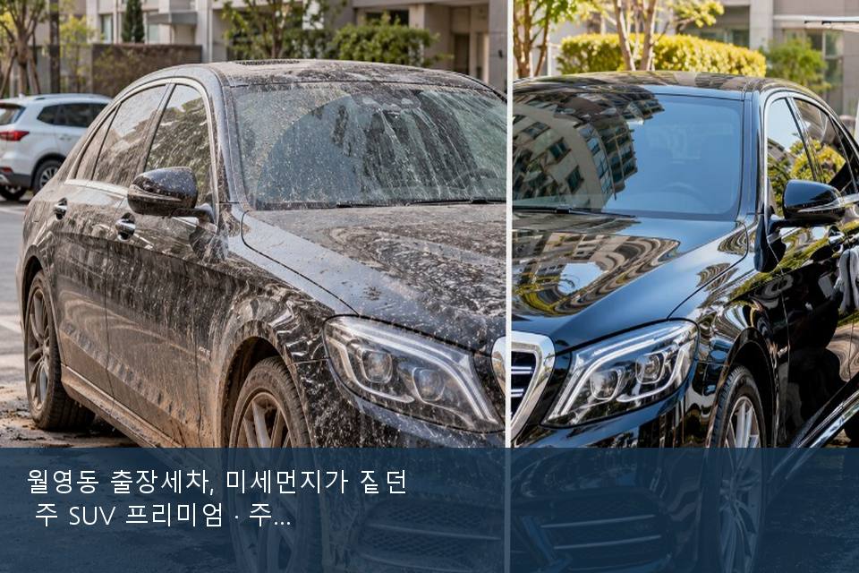 월영동 출장세차, 미세먼지가 짙던 주 SUV 프리미엄 · 주차장에서 부른 날