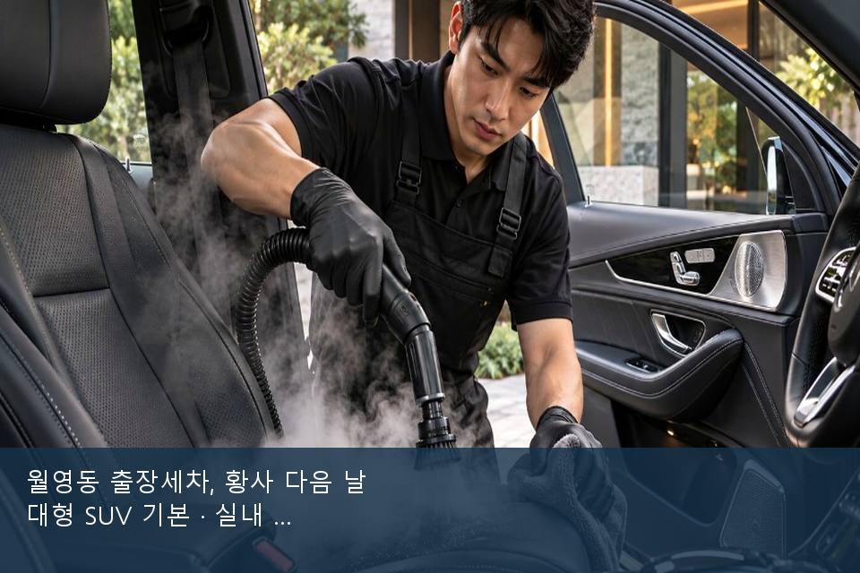 월영동 출장세차, 황사 다음 날 대형 SUV 기본 · 실내 냄새를 연 기록